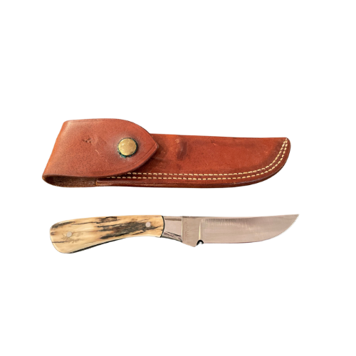 Sporting Gentry Vintage Elk Scrimshaw Hunting Knife