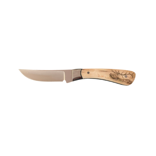 Sporting Gentry Vintage Elk Scrimshaw Hunting Knife