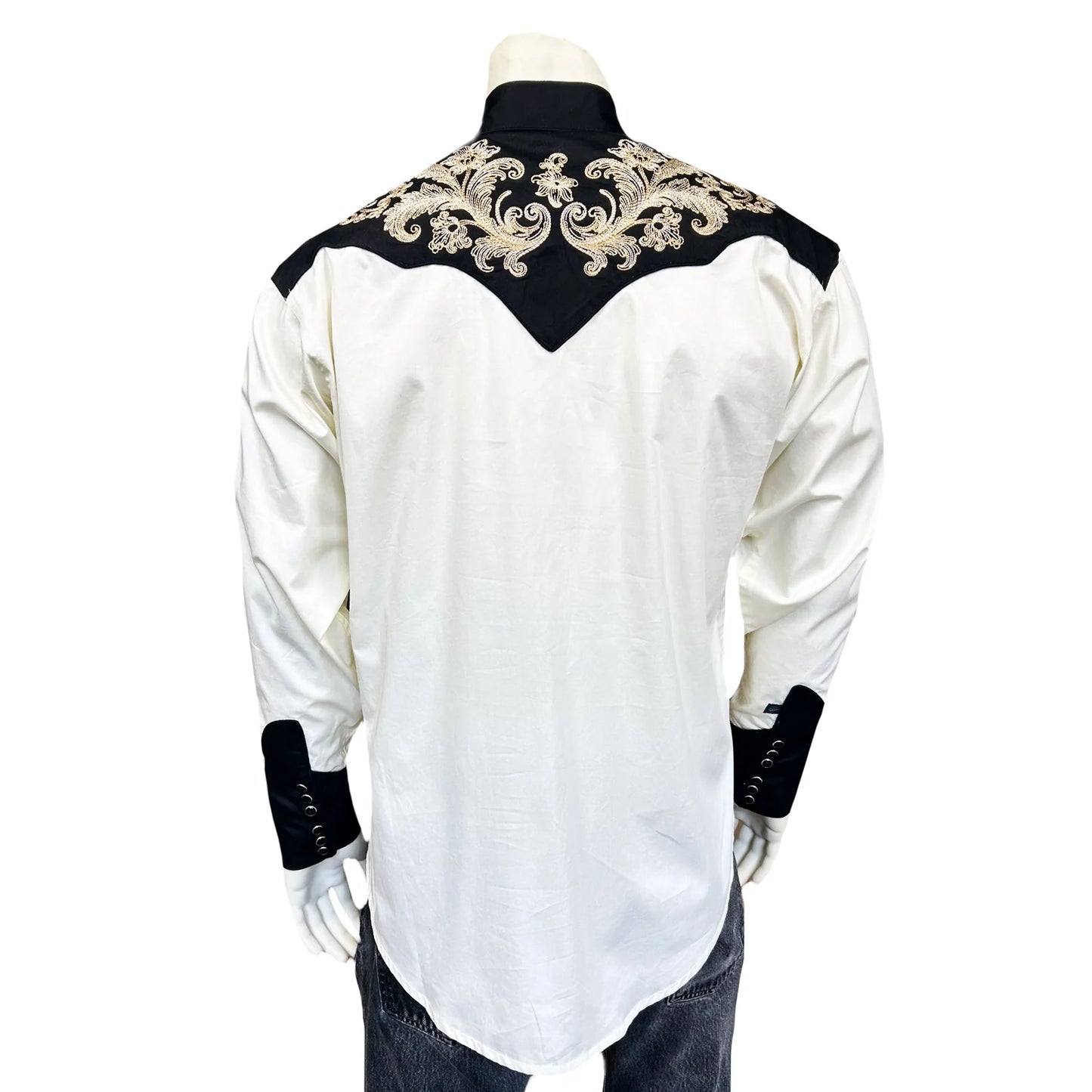 Rockmount Men's Vintage 2-Tone Embroidered Western Shirt