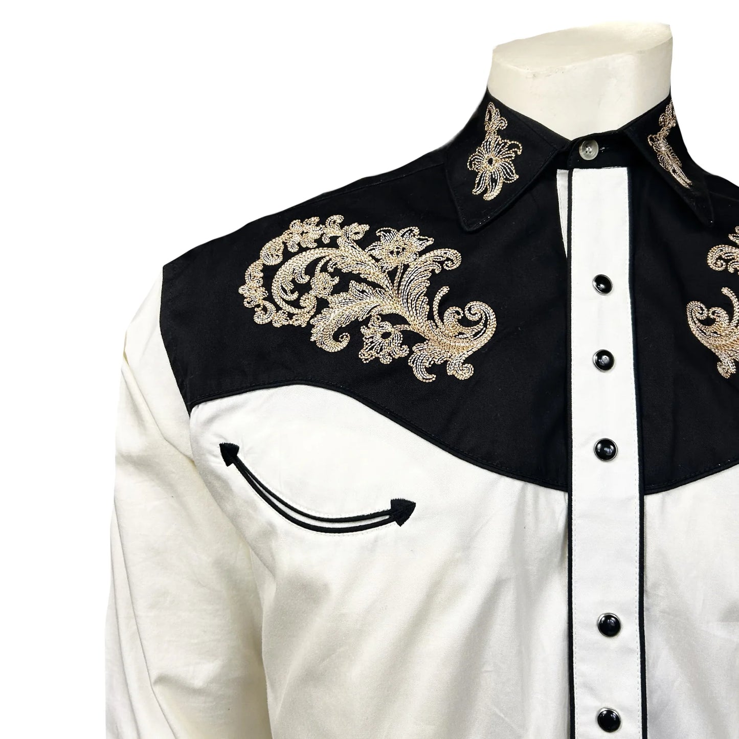 Rockmount Men's Vintage 2-Tone Embroidered Western Shirt