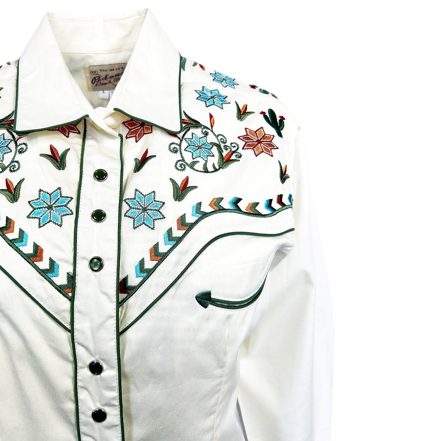 Rockmount Women's Vintage Floral and Cactus Western Shirt