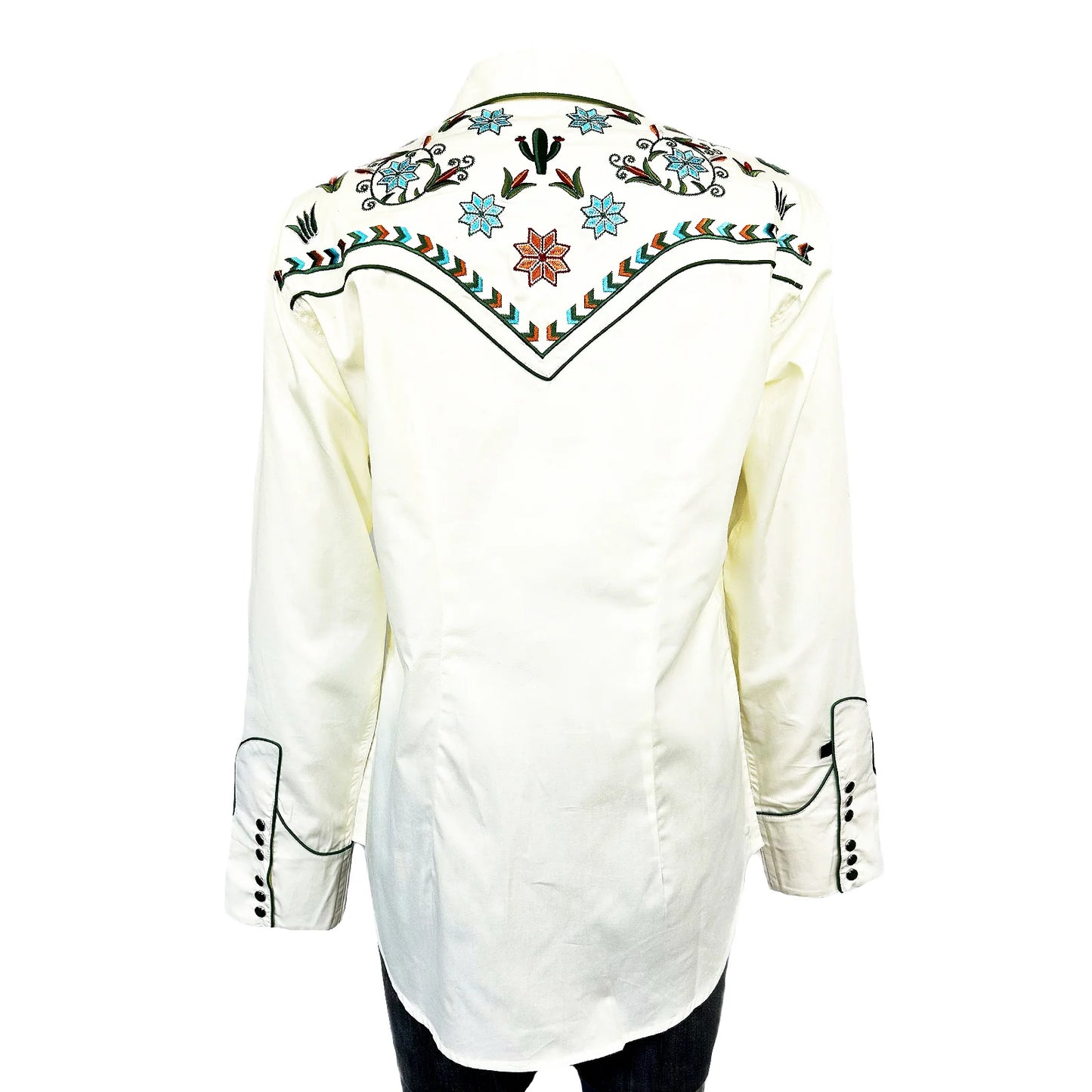 Rockmount Women's Vintage Floral and Cactus Western Shirt