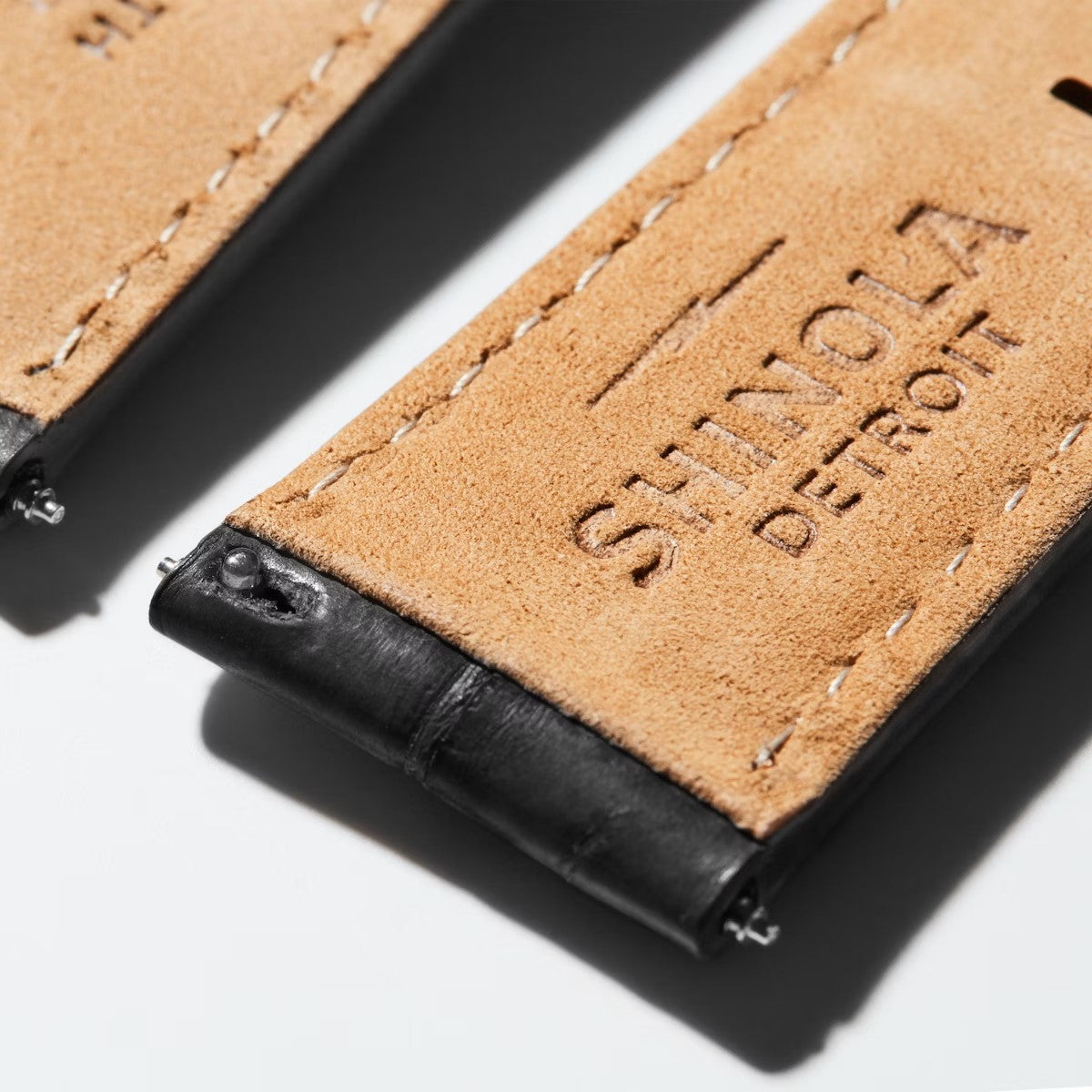 Shinola Genuine Alligator Watch Strap - Black 22mm XL