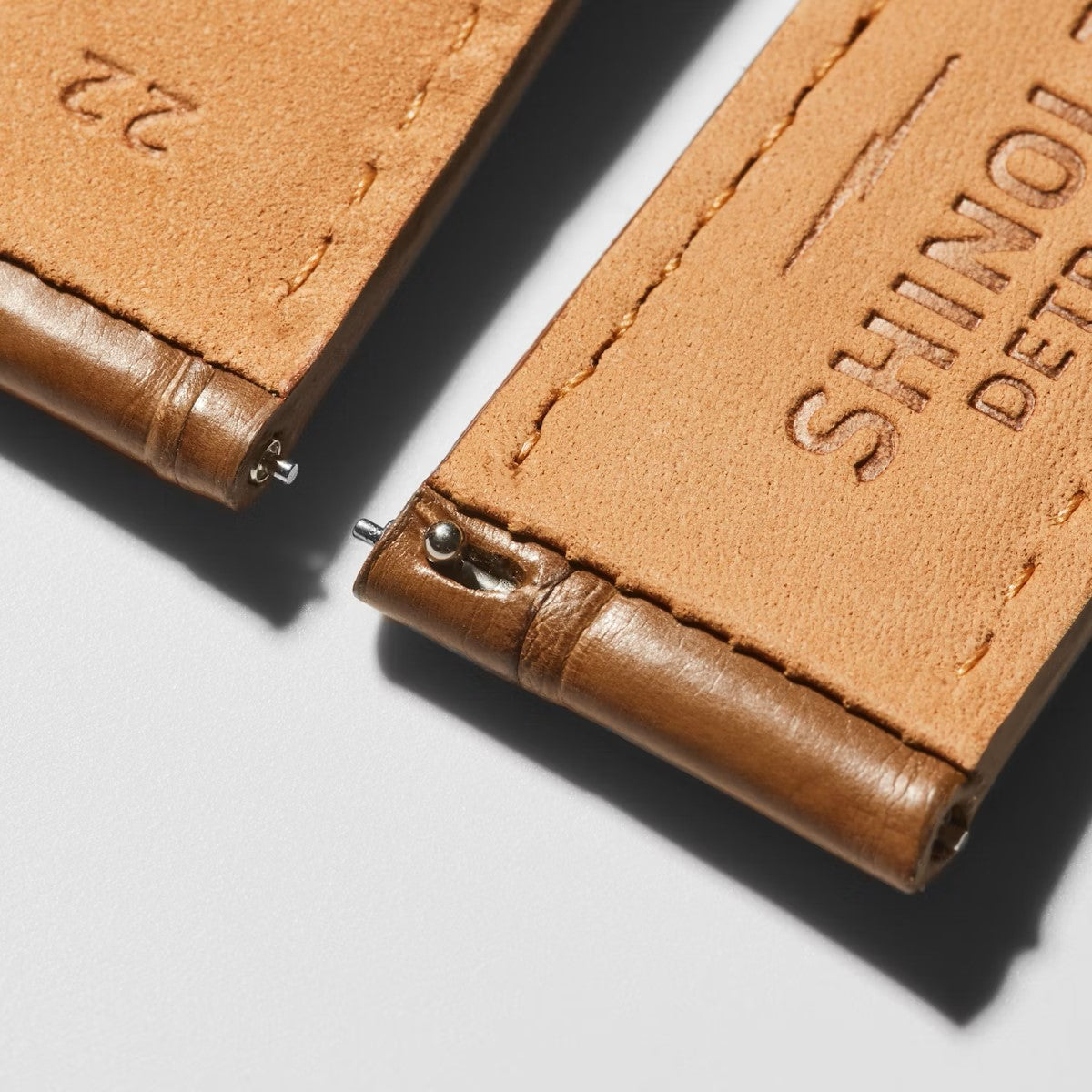 Shinola Genuine Alligator Watch Strap - Cognac 24mm