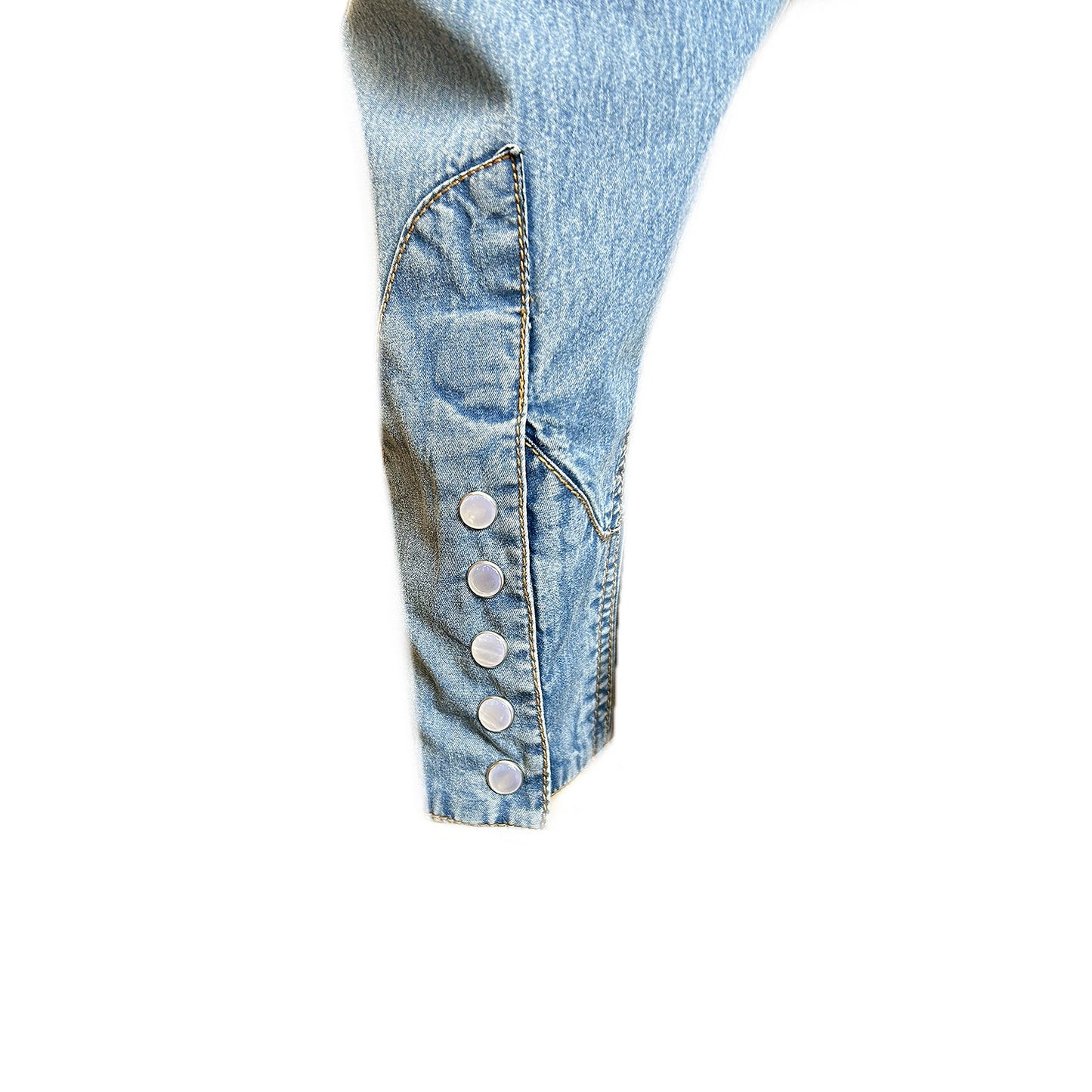 Men’s Rockmount Vintage Denim Bronc Embroidered Western Shirt