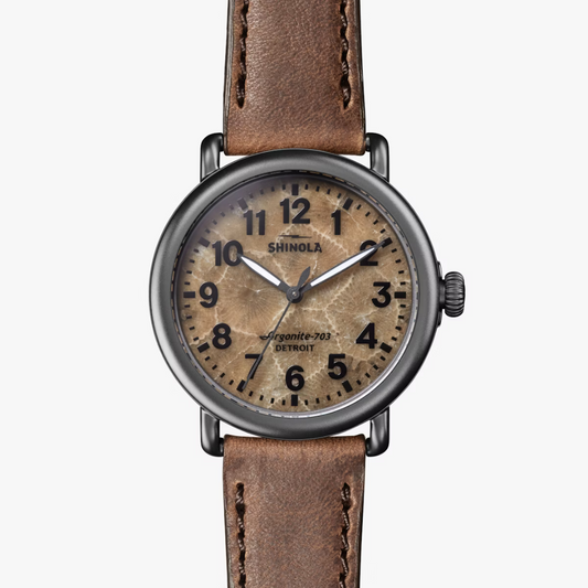 Shinola Men's Watch Petoskey Stone Runwell 41mm