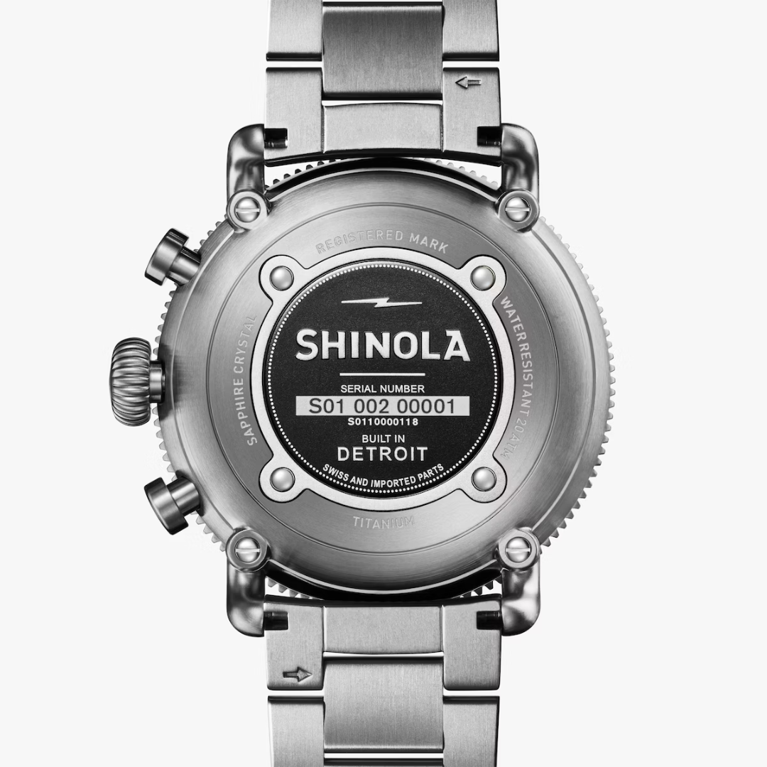 Shinola Men's Watch Black Blizzard Chrono 48mm