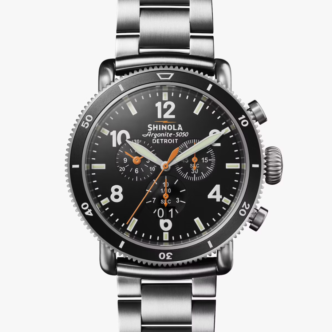 Shinola Men's Watch Black Blizzard Chrono 48mm