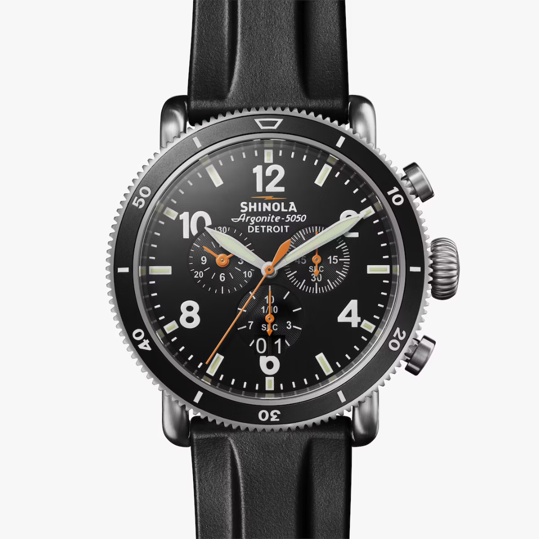 Shinola Men's Watch Black Blizzard Chrono 48mm