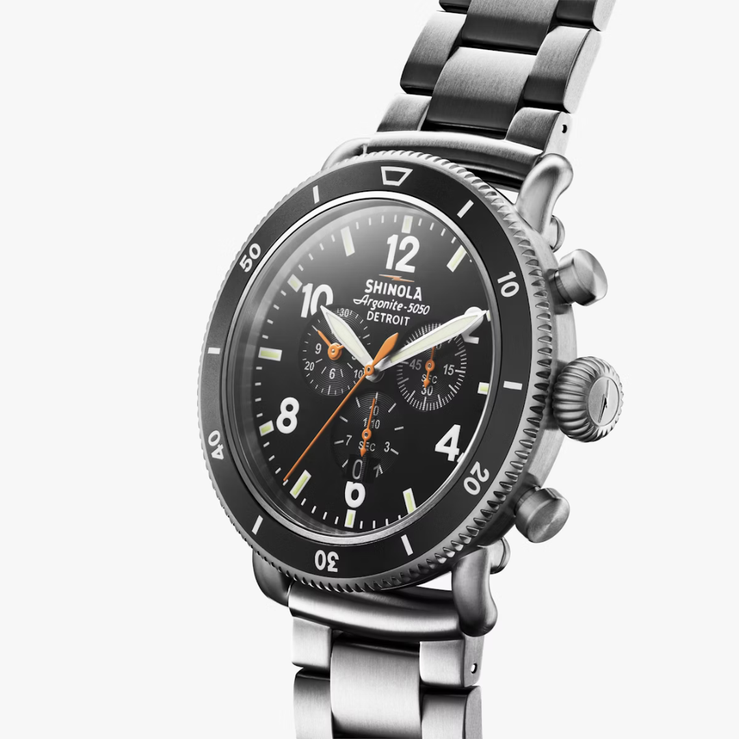 Shinola Men's Watch Black Blizzard Chrono 48mm