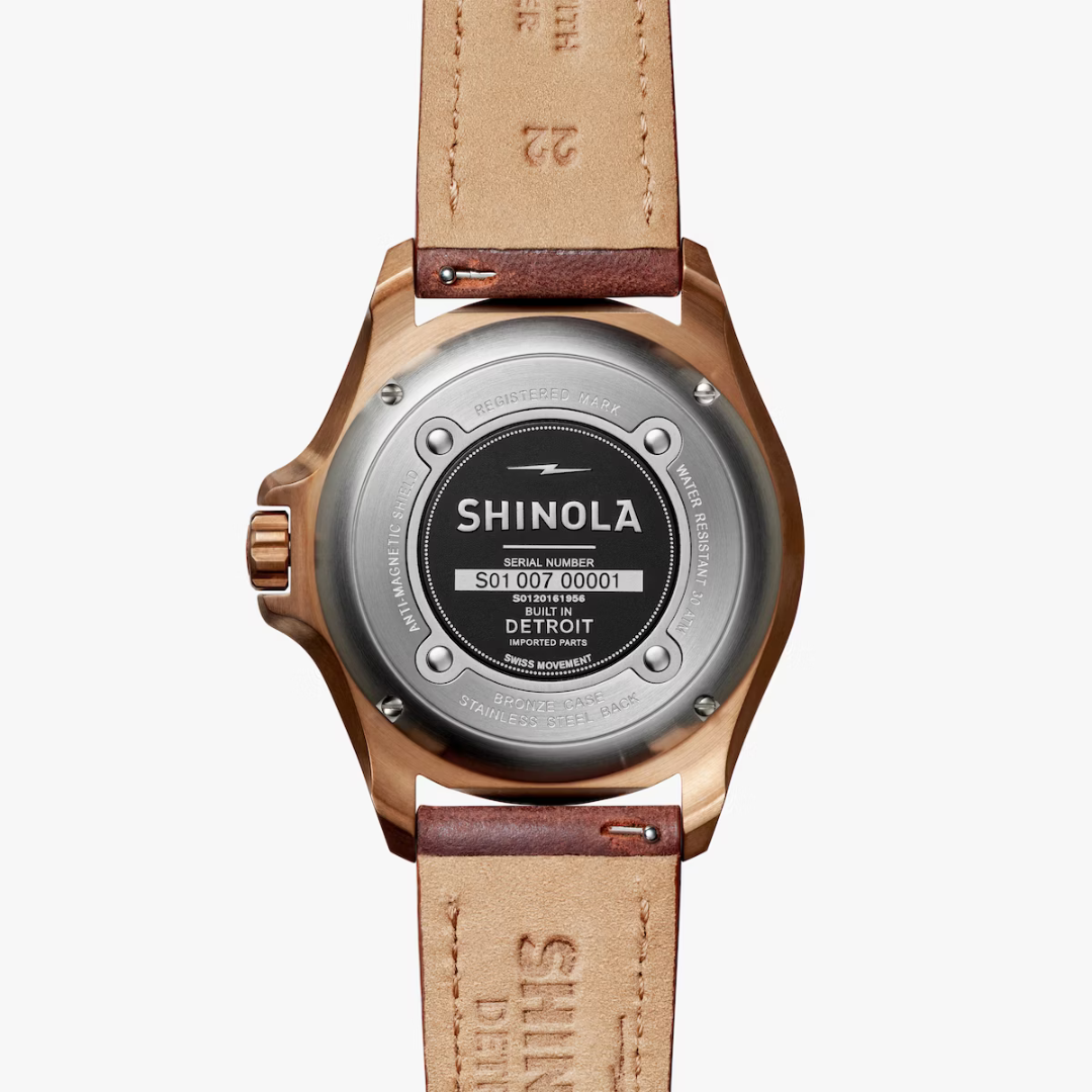 Shinola Men's Watch Bronze Monster 43mm