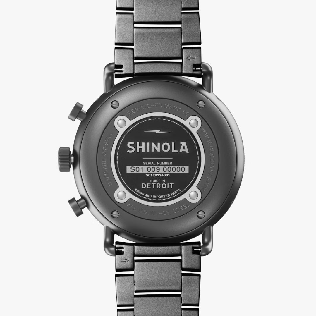 Shinola Men's Watch Canfield Sport 45mm Gunmetal