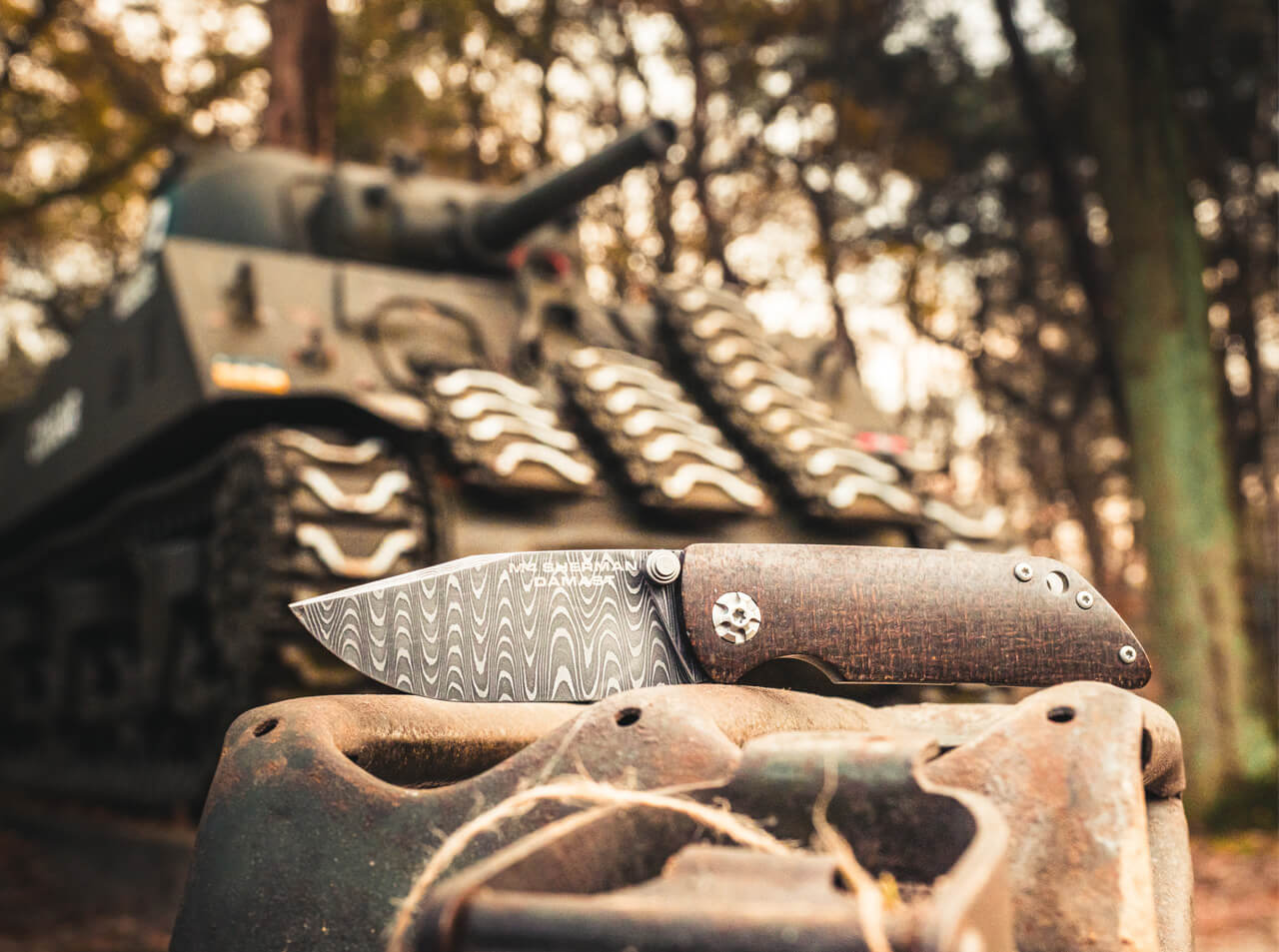 Boker M4 Sherman Damast