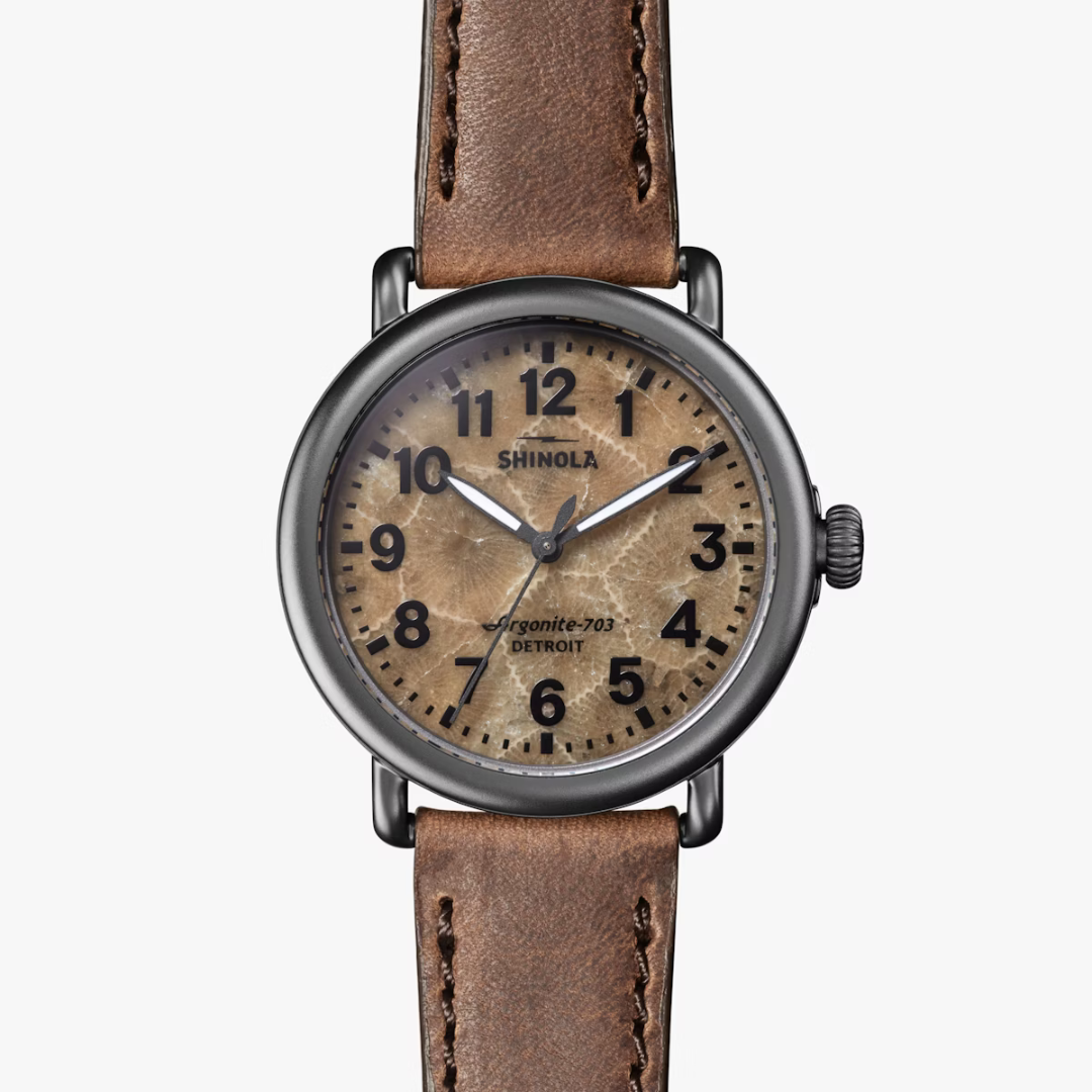 Shinola Men's Watch Petoskey Stone Runwell 41mm