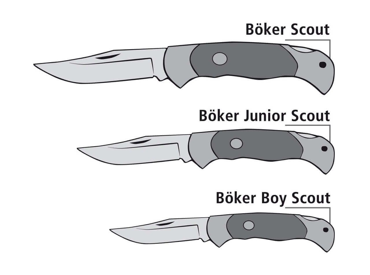 Boker Scout Spearpoint Damast