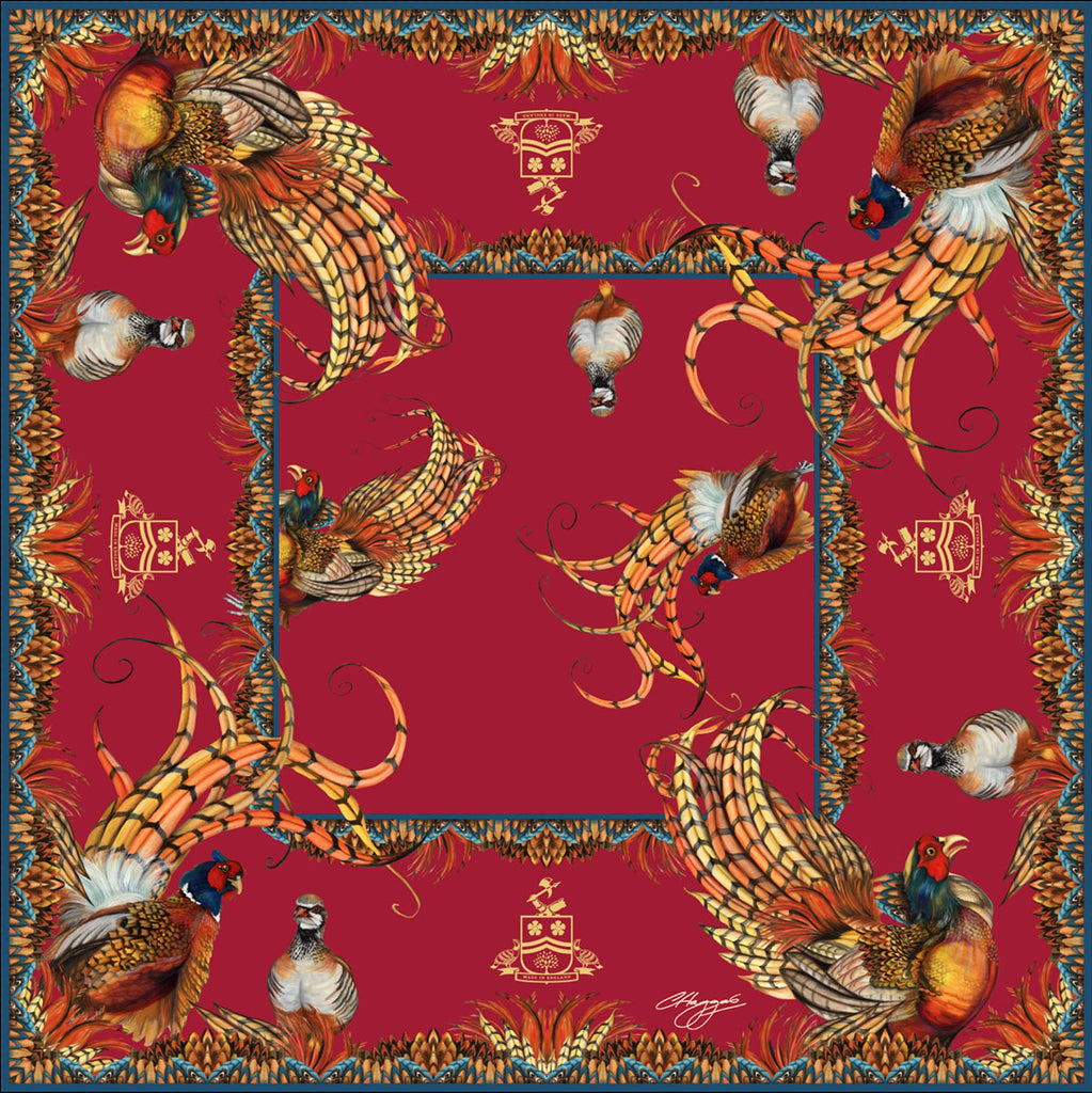 Clare Haggas Medium Square Scarf - Heads or Tails